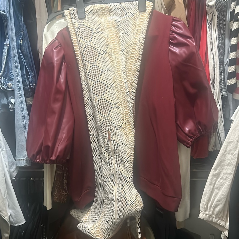 Over the knee Snake skin boots size 10